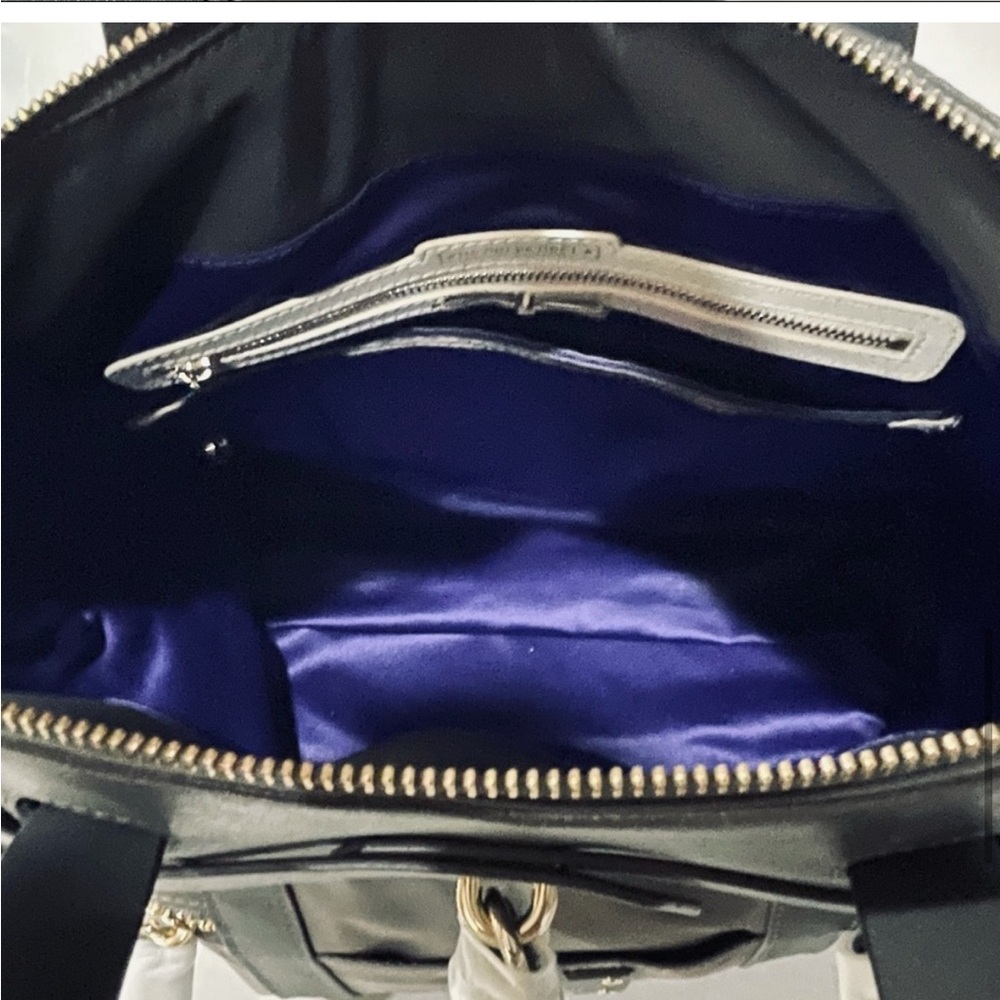 NWOT Gray Henri Bendel Jetsetter Convertible Nylon & Leather Backpack DUST BAG! - Picture 10 of 11